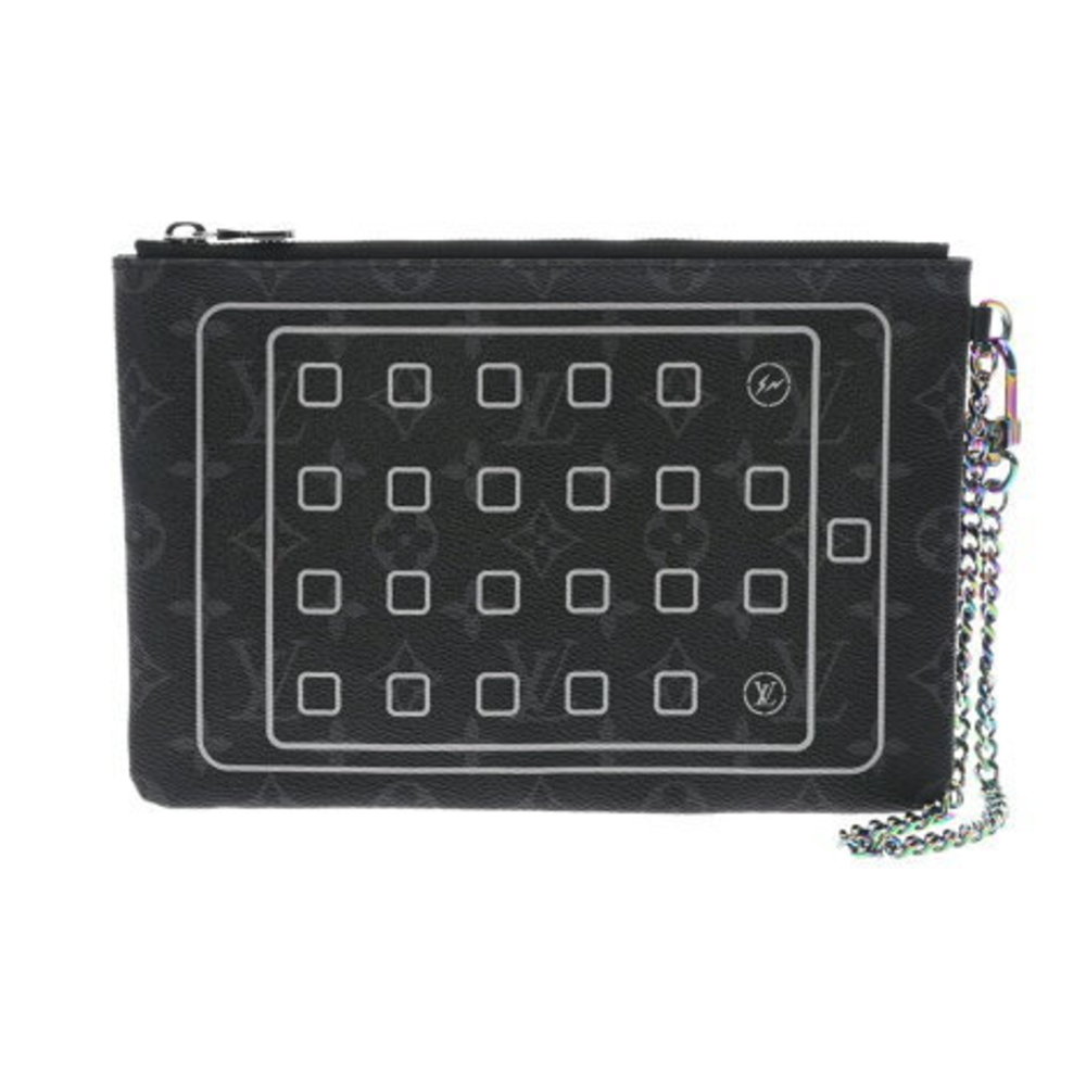 Louis Vuitton Monogram Eclipse Ipad Case Chain Bl… - image 1